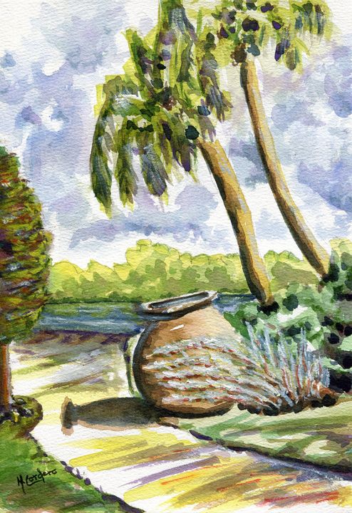 Pinewood Estate Pondview - M. Cordero Watercolor Studio
