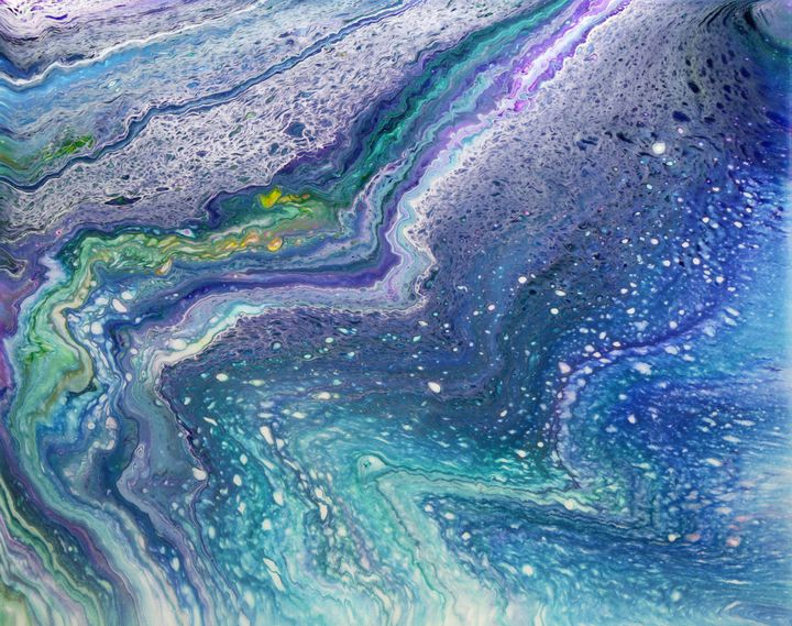 Purple Ocean Vicki's Artistry Paintings & Prints, Abstract, Other