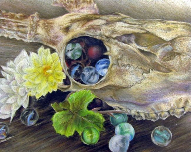 Skull with Marbles - Emily Wang