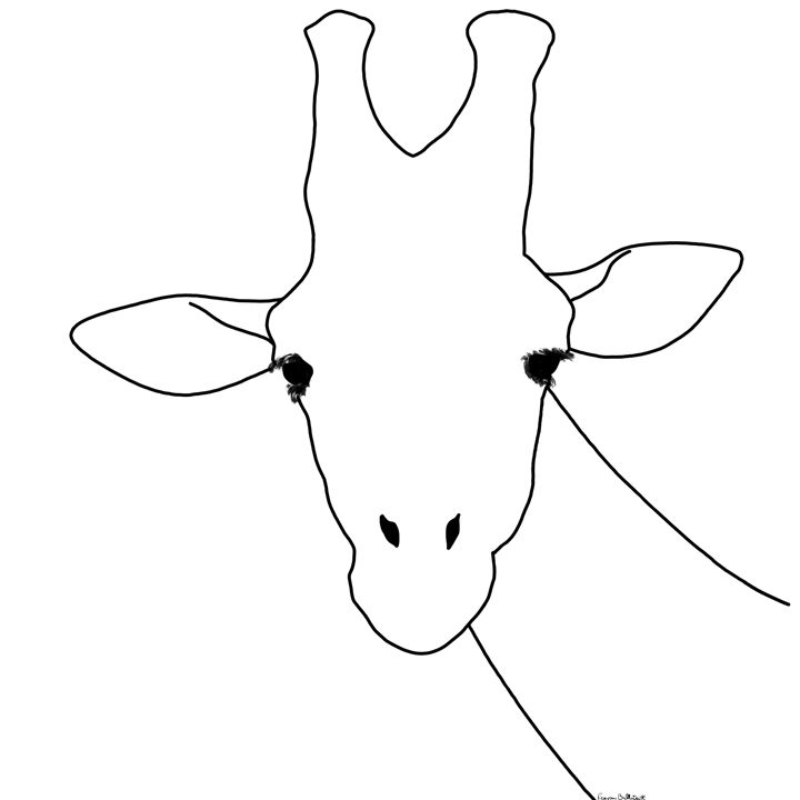 Line art giraffe - Animals by Freyja - Digital Art, Animals, Birds, & Fish,  Giraffes - ArtPal