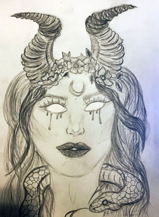 Lilith Art by K Drawings & Illustration, Fantasy & Mythology