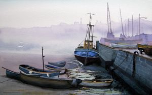 Misty Morning, Scarborough Harbour