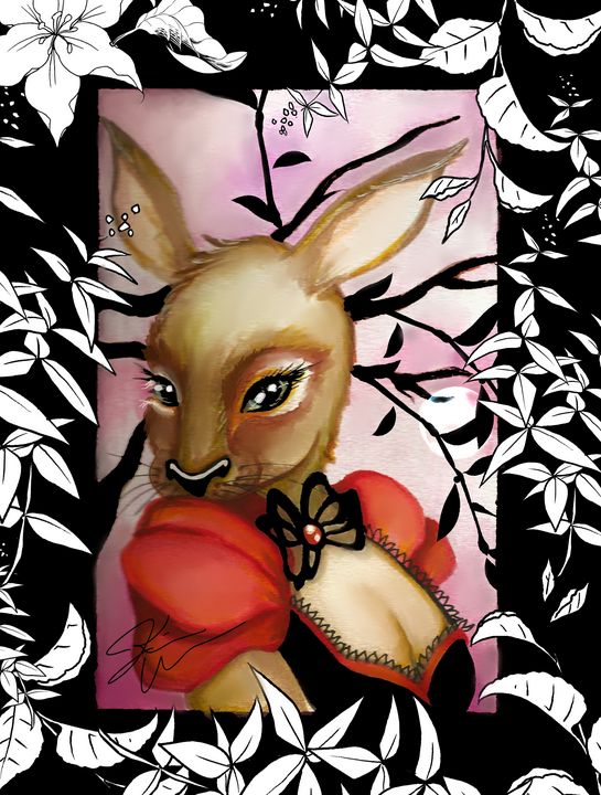 Bunny Girl - Kimber Kiwi Art