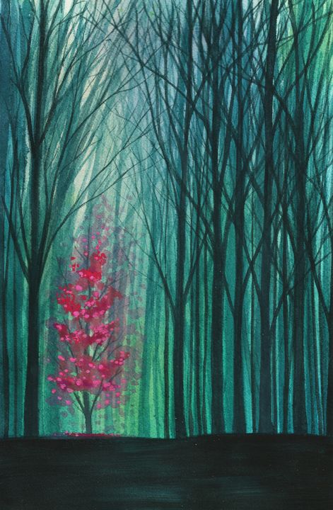 Magic in the forest - Queen Bee Scrive - Paintings & Prints