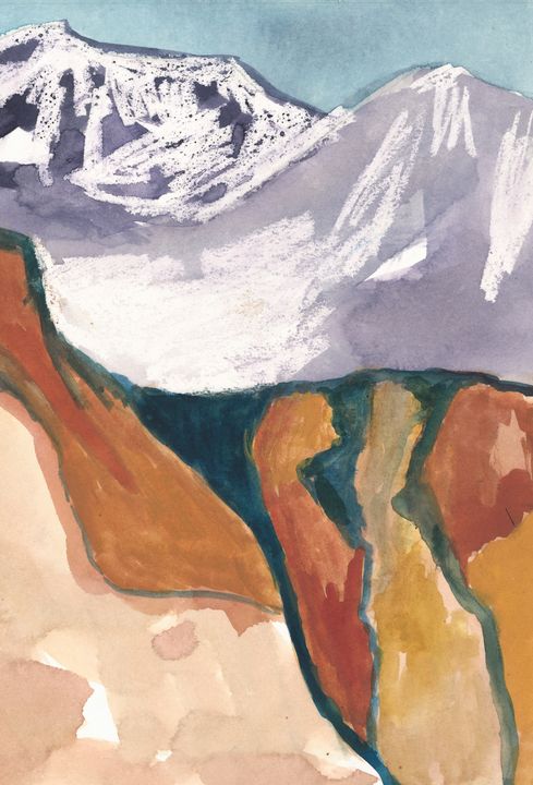 "Snow Capped Mountains in Colorado" - Hally DeCarion's Paintings ...