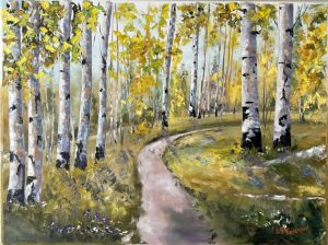 Oil Painting Landscape Fall Aspen - YAK Paintings