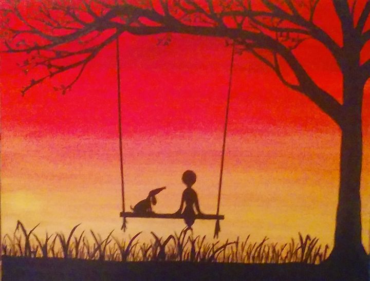 Sunset Swing Joe Snyder Paintings Prints People