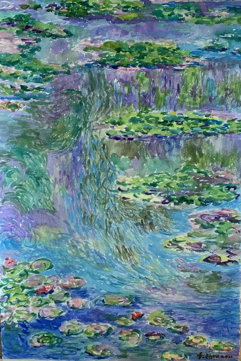 Water Lilies (2) - Florence Zhou 's Fine Art