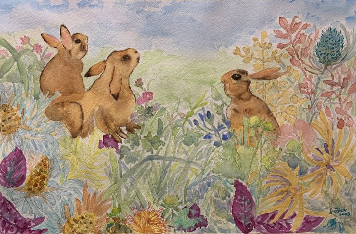 Kui Mao Rabbit Year - Florence Zhou 's Fine Art