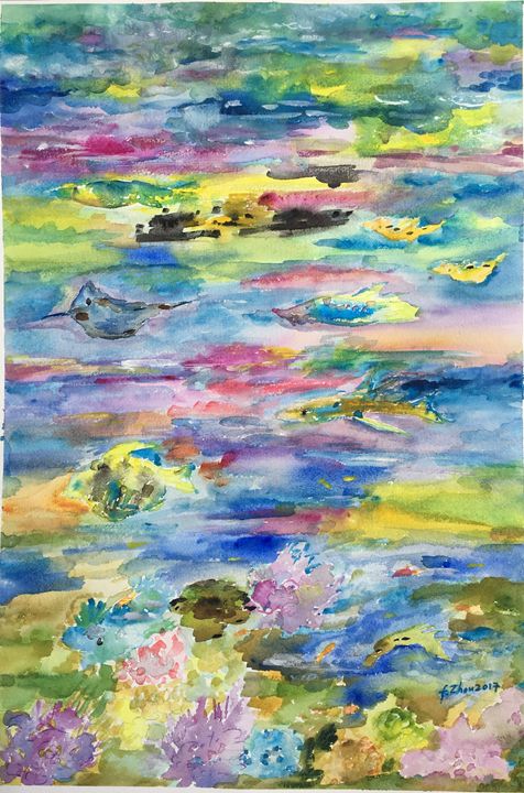 In the Deep Sea - Florence Zhou 's Fine Art