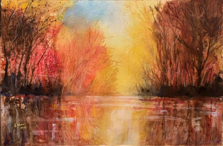 Under the LIght of Autumn - Florence Zhou 's Fine Art