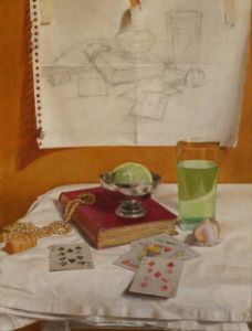 Still life with pearls