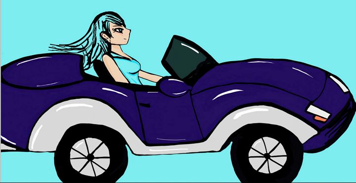 Anime Girl Driving