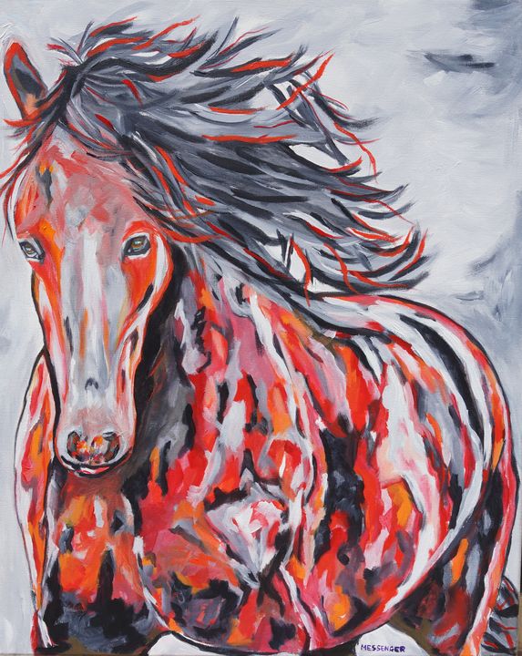 RED - Denise Messenger Horse Art - Paintings & Prints, Animals, Birds ...