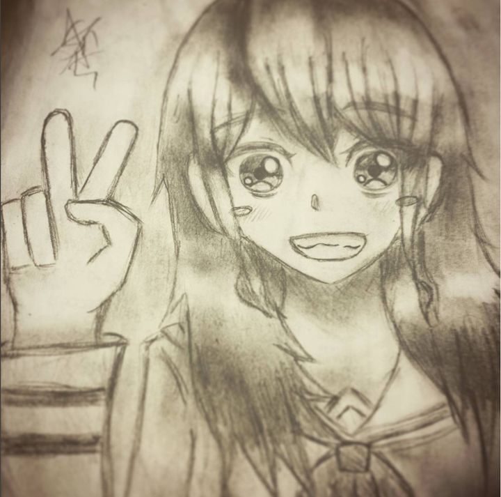 anime peace sign