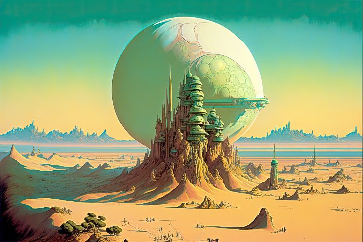 Classic Sci-Fi Art 70s - Futuristic Fine Art - Digital Art, Fantasy &  Mythology, Space Fiction, Other Space Fiction - ArtPal