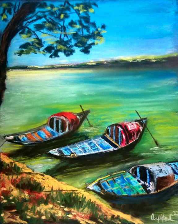 A Lazy Afternoon - Arpita Chatterjee - Paintings & Prints, Vehicles ...