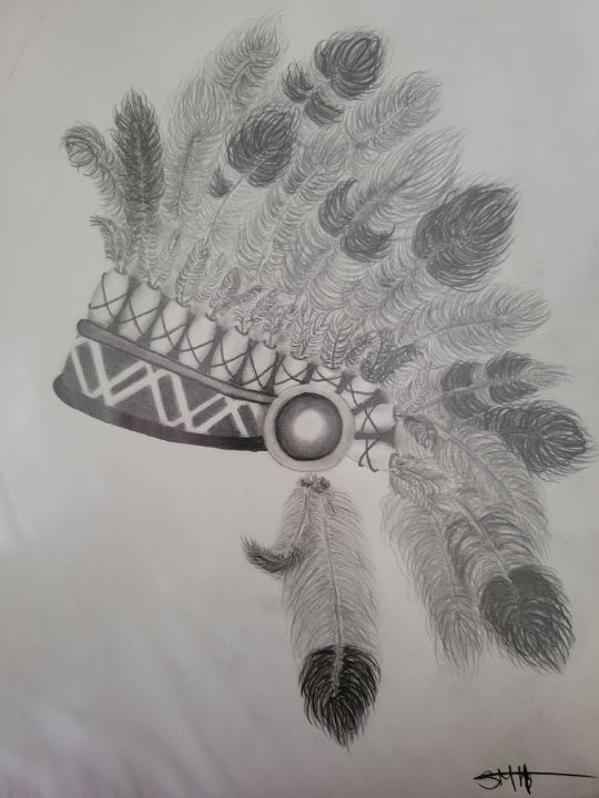 native american feather sketch