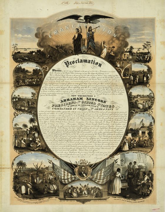 Emancipation Proclamation (1864) - Yvonne - Photography, Politics ...