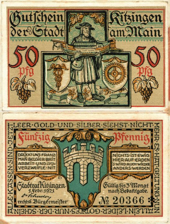 50 Pfennig Notgeld banknote (1921) - Yvonne - Photography, Science ...