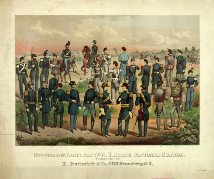 Uniforms of the Army, Navy 1870 - Yvonne