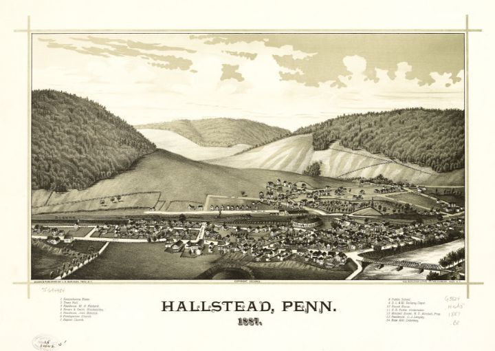 Hallstead, Pennsylvania (1887) Yvonne Drawings & Illustration