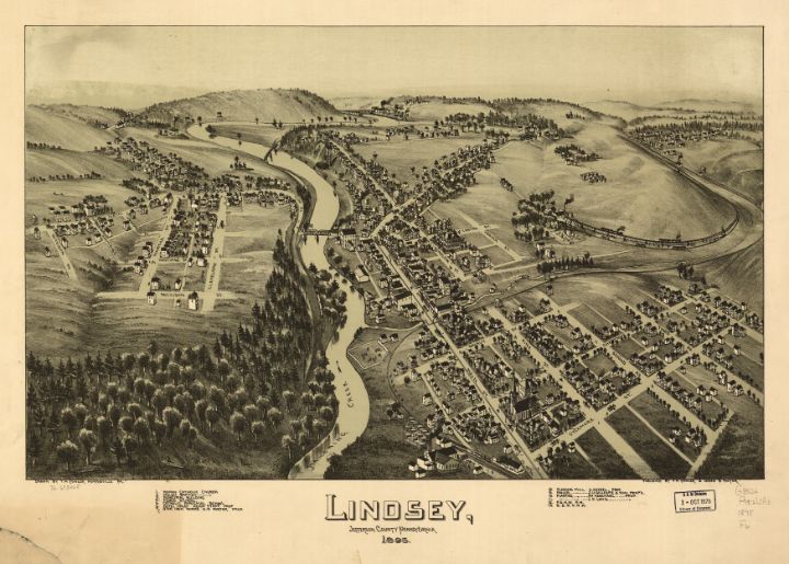 Lindsey, Pennsylvania (1895) - Yvonne - Drawings & Illustration, Places ...