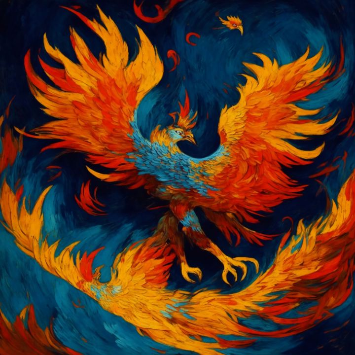 Phoenix Wall Art Phoenix Rising From the Ashes of Flame Canvas Wall Art  Poster Prints Phoenix Bird Decor Chinese Dragon Picture Artwork Home  Bedroom