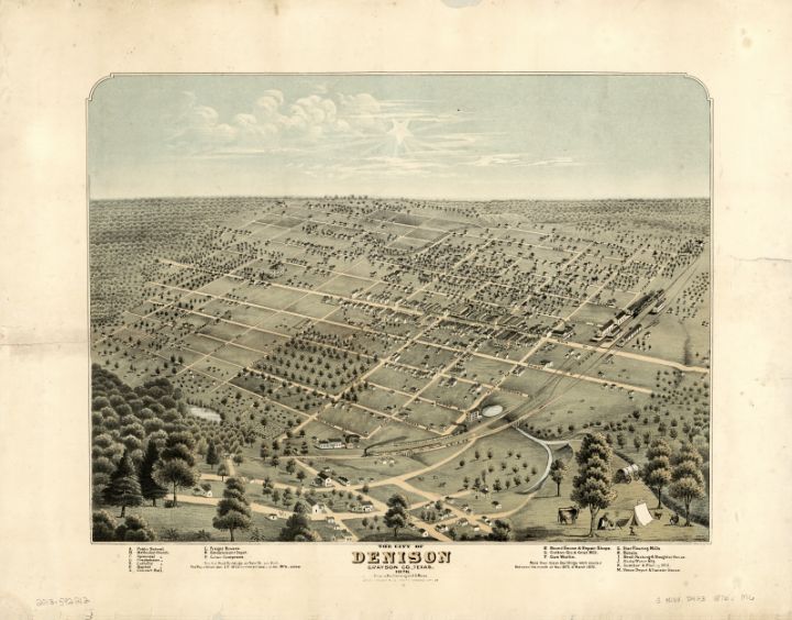 Denison, Texas (1876) - Yvonne - Drawings & Illustration, Places ...