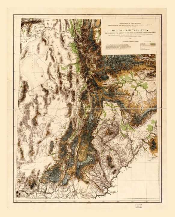 Map of Utah Territory (1878) - Yvonne