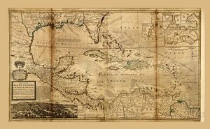 West Indies Map (circa 1715) - Yvonne