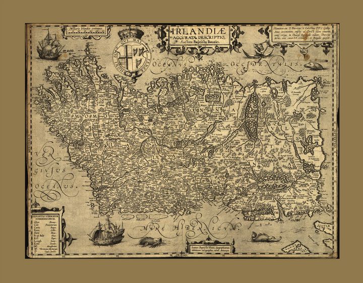 Map of Ireland (1606) - Yvonne