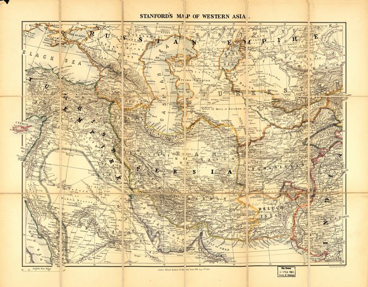 Map of Western Asia (1885) - Yvonne