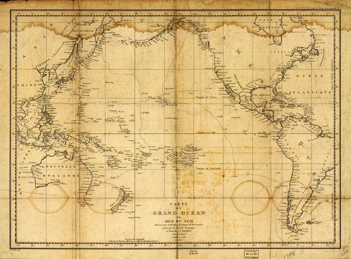 Map of the Pacific Ocean (1788) - Yvonne