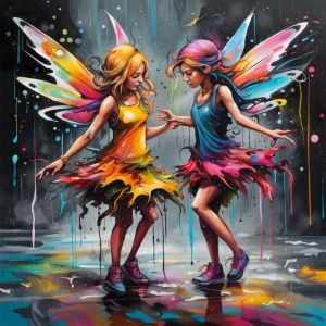 Fairies dancing in the rain