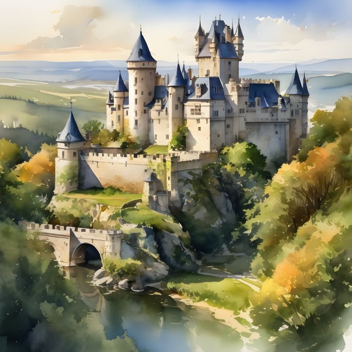 Castle Painting Abdu Innovations Digital Art Fantasy Mythology 111 24 2 23 6 32 18m