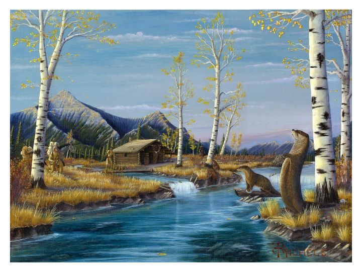 Back In Fur Country (white border) - Justin R. Michels - Paintings ...