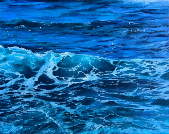 Wave - Oksana Davydenko - Paintings & Prints, Landscapes & Nature