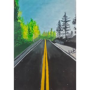 Linear perspective painting