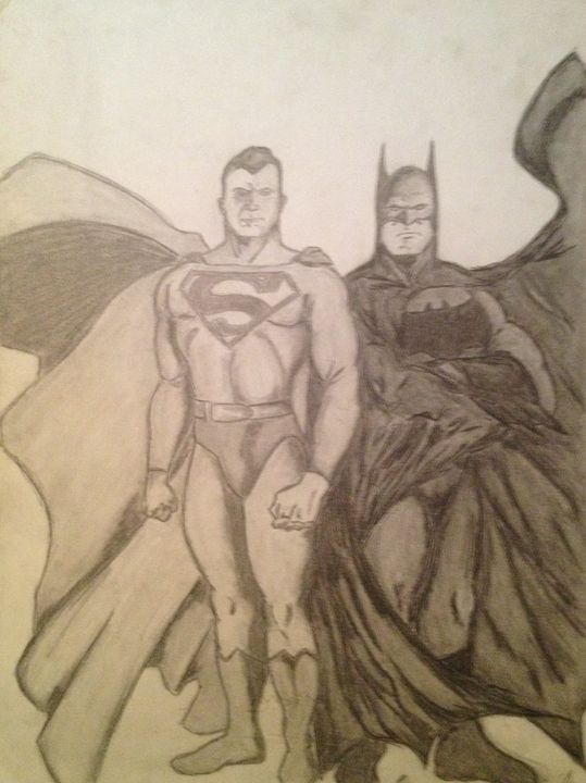 Superman/Batman Alex Ross Tribute - Bryon Dean - Drawings & Illustration,  People & Figures, Animation, Anime, & Comics, Comics - ArtPal