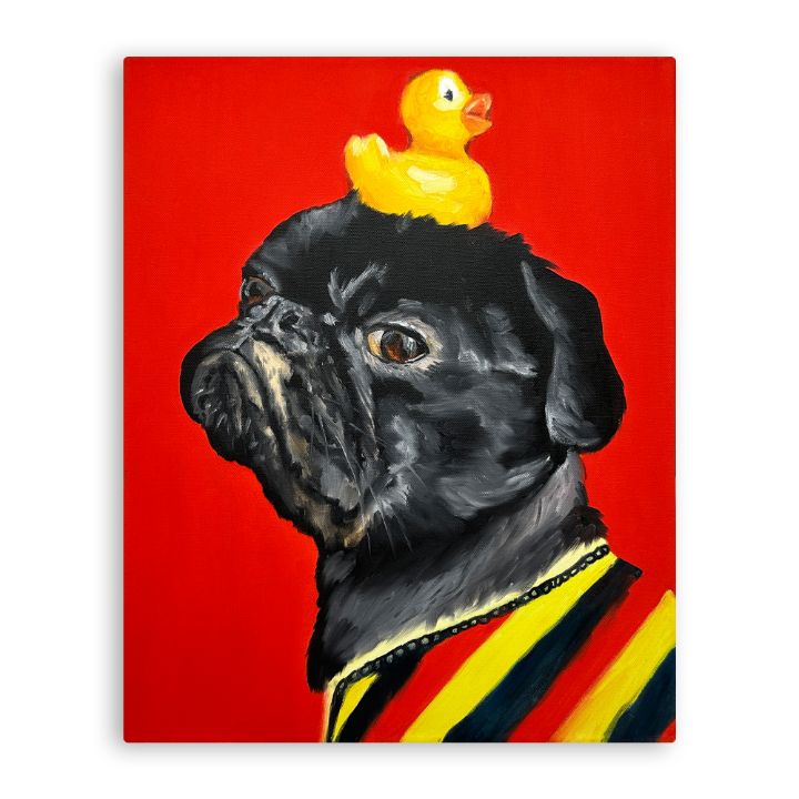 Dog's Duck 1 - Artseeker Gallery - Paintings & Prints, Animals, Birds, &  Fish, Dogs & Puppies, Pug - ArtPal