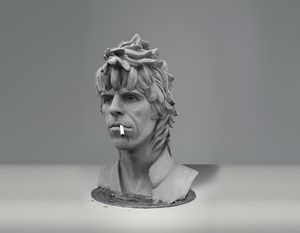Keith Richards sculpture (younger)