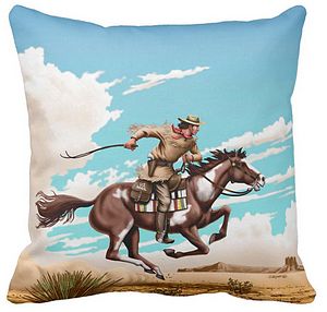 Original Parkhurst Western Pulp Cover Painting Throw Pillow by Redemption  Road - Pixels