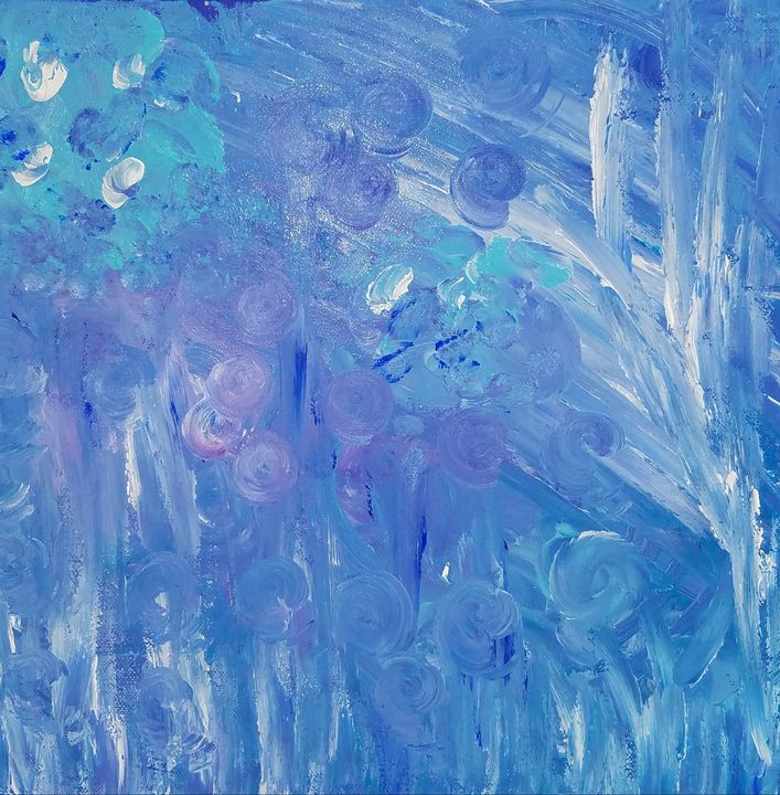 Spring of Blue - DS Fine Art - Paintings & Prints, Abstract, Organic ...