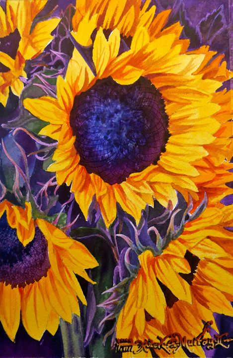 Sunflowers - Robert C. Murray II - Paintings & Prints, Flowers, Plants ...