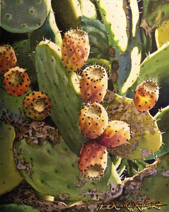 Cactus in the Sun-19 x 24 cm - Robert C. Murray II