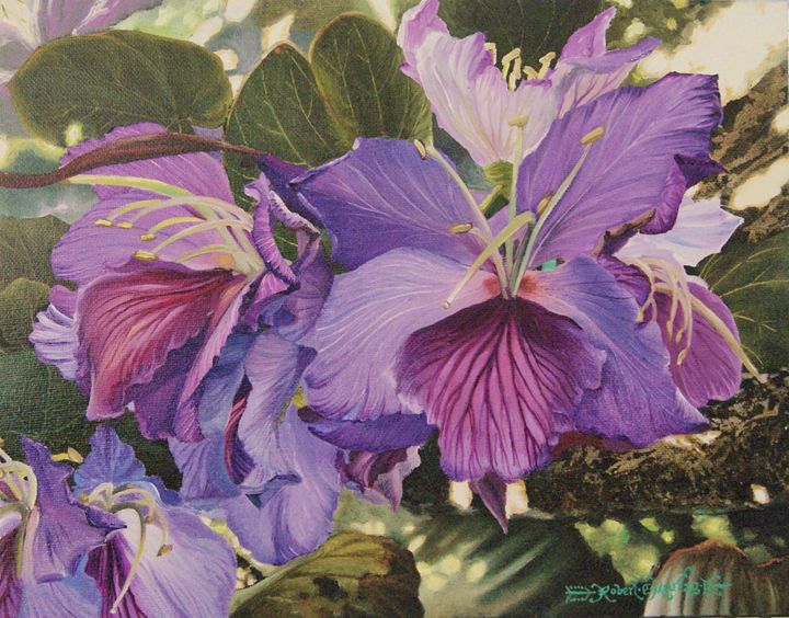 Orchids in the shade - Robert C. Murray II - Paintings & Prints ...