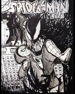 "Spiderman venom" cover(white line)