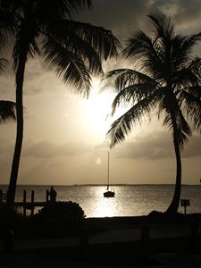 Sunset with Boat Photo