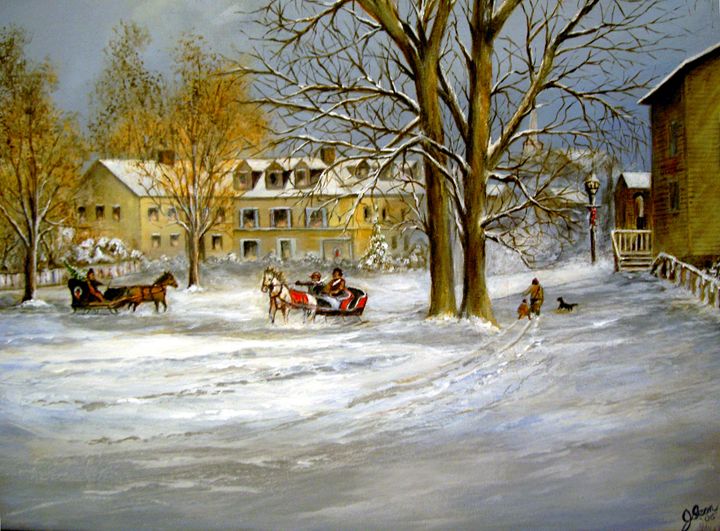Winter Snow Storm by Jack Dean - JdeanArtist.com